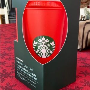 Glitter Red- Single Starbucks reusable cold cup